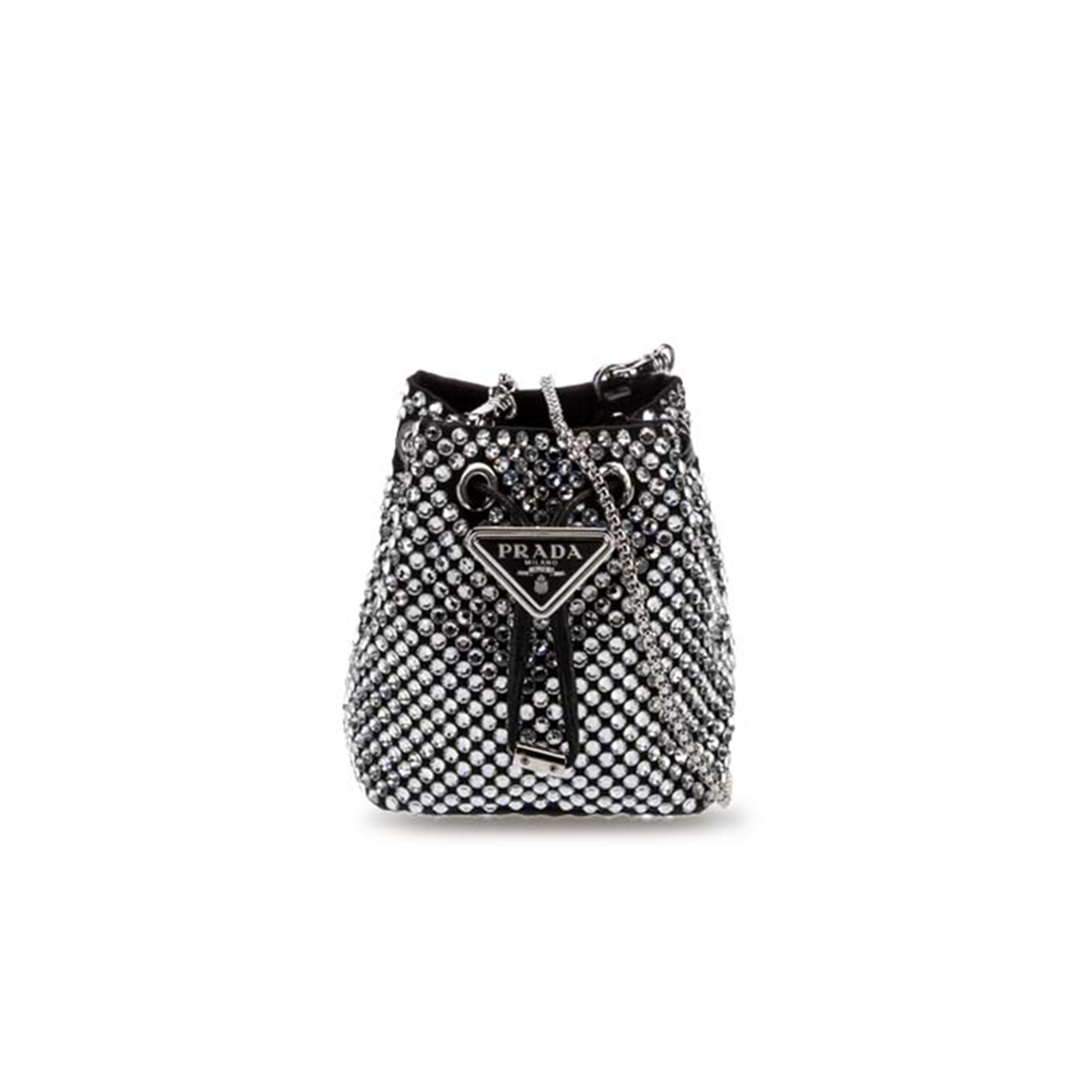 PRADA EMBELLISHED SATIN MINI-POUCH 1NR016 (12*9*6cm)